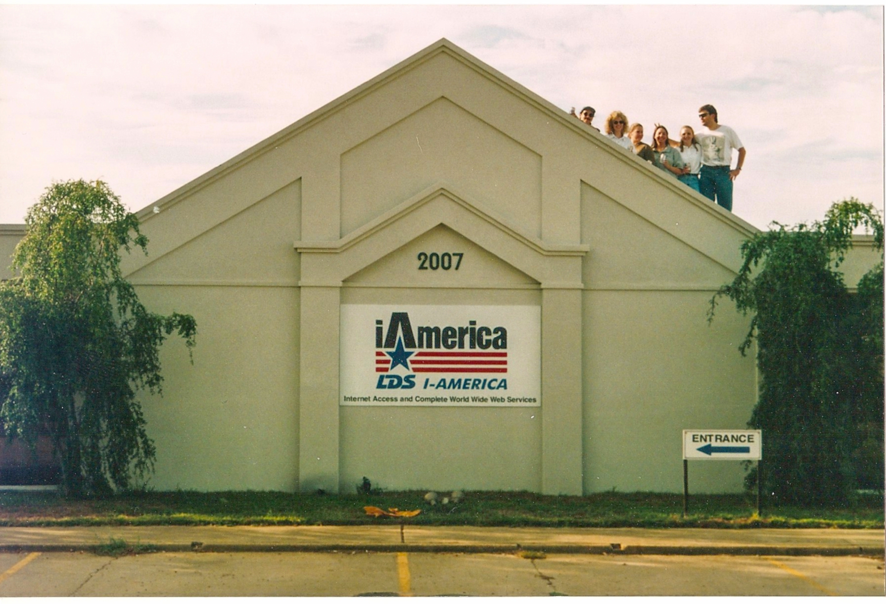 iAmerica crew on the roof hiding from users.